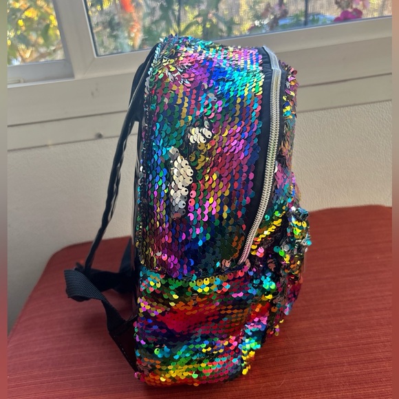 Streamline Multi Color Sequin Backpack 12” X 9” X 4” - Picture 4 of 8